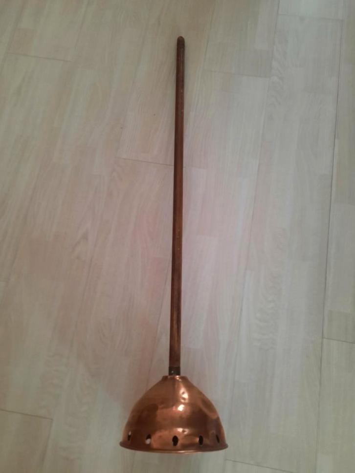 Antieke Koperen Wasstamper/mandje/kannetje, Antiek en Kunst, Antiek | Koper en Brons, Koper, Ophalen of Verzenden