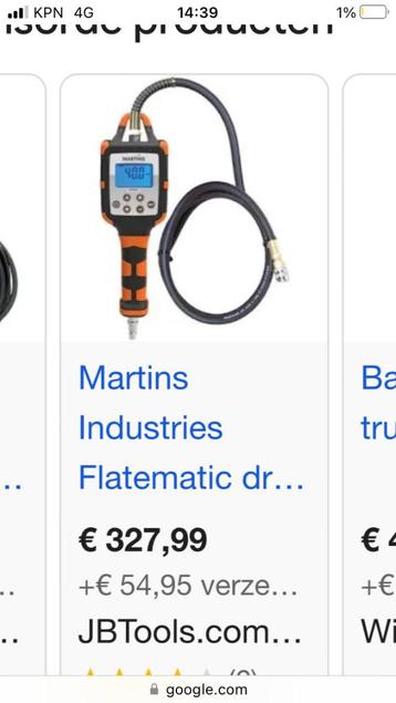 Martins digitale bandenpomp  beschikbaar voor biedingen