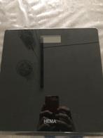 Zwarte digitale weegschaal, merk HEMA, Ophalen, 100 kg of meer, Personenweegschaal, 500 gram of grover
