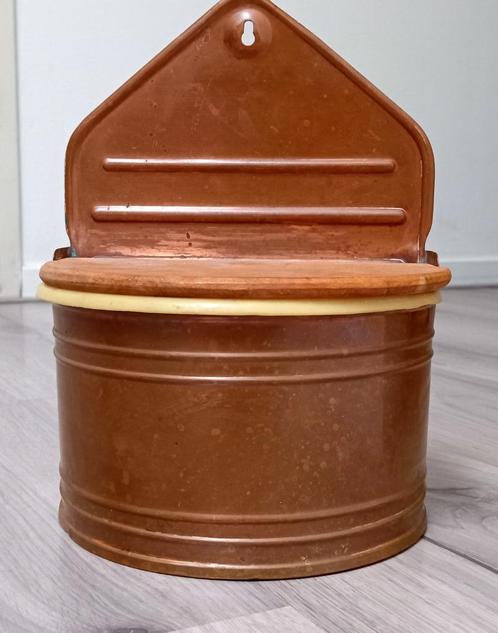 vintage TAGUS zoutpot met houten deksel, uit de jaren 1930, Antiek en Kunst, Curiosa en Brocante, Ophalen of Verzenden