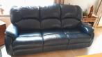 Comfortabele leren bankstel (gratis), Huis en Inrichting, Banken | Bankstellen, Ophalen, Gebruikt, 150 tot 200 cm, Tweepersoons