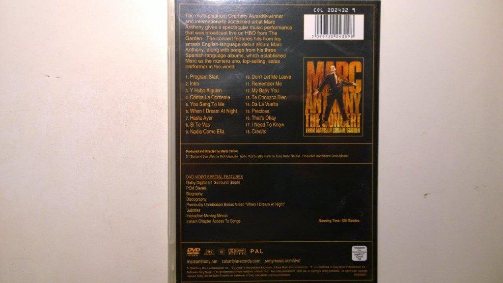 Marc Anthony - Concert From Madison Square Garden (DVD), Alle leeftijden, Ophalen of Verzenden, Zo goed als nieuw, Muziek en Concerten