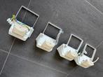 4x led/halogeen binnenlampen breedstralers, Ophalen of Verzenden, Gebruikt, Glas