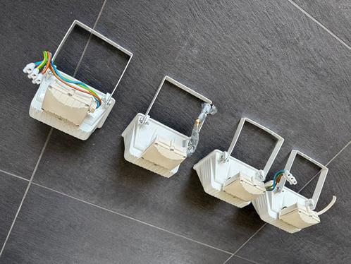 4x led/halogeen binnenlampen breedstralers, Huis en Inrichting, Lampen | Wandlampen, Gebruikt, Glas, Metaal, Ophalen of Verzenden