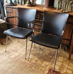 Zwarte vintage design stoelArmleuning bakeliet | Loods66, Ophalen, Gebruikt, Zwart, Twee