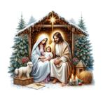 Waxinelichtjeshouder met kerststal, Ophalen of Verzenden, Nieuw