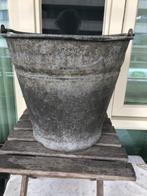 vintage zinken emmer, Ophalen of Verzenden, Gebruikt, Zink, Met handgreep