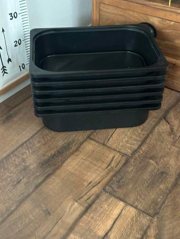 6 x zwart ikea trofast bakken small beschikbaar voor biedingen