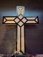 Zwart kruis (acryl met hout), Ophalen of Verzenden, Zo goed als nieuw