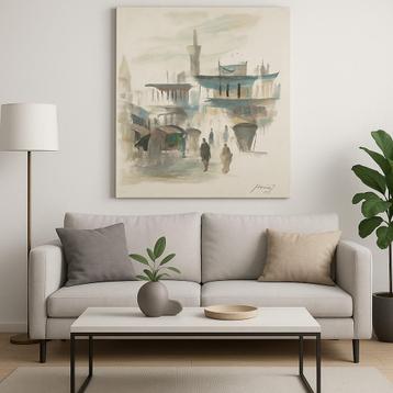 Origineel schilderij uit Bagdad (1995) beschikbaar voor biedingen