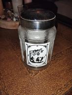 Vintage Nescafe glazen voorraadpot met deksel., Ophalen of Verzenden, Zo goed als nieuw, Glas, Pot, Bus of Blik