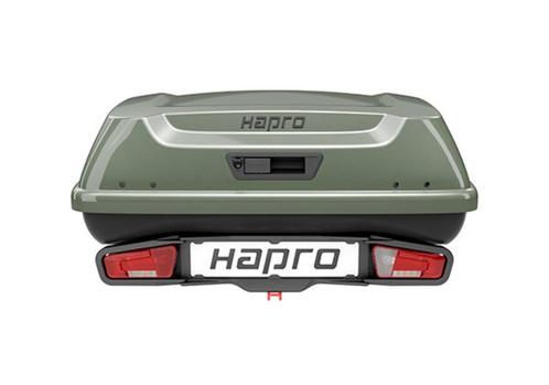 Hapro Boxer M + Platform - Trekhaakkoffer - 340 Liter groen, Auto diversen, Dakkoffers, Nieuw, Ophalen of Verzenden