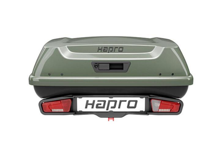 Hapro Boxer M + Platform - Trekhaakkoffer - 340 Liter groen, Auto diversen, Dakkoffers, Nieuw, Ophalen of Verzenden