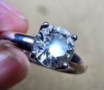 Zilveren Esprit ring met schitterende steen., Gebruikt, Ophalen of Verzenden, 17 tot 18, Met edelsteen