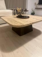 Travetin salon tafel 80x80, Ophalen, 50 tot 100 cm, Vierkant, Zo goed als nieuw