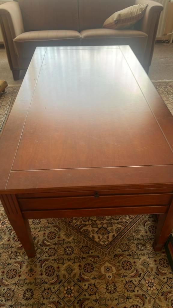 Vintage Kersenhouten Salontafel met Lade, Huis en Inrichting, Tafels | Salontafels, Gebruikt, Minder dan 50 cm, 50 tot 100 cm