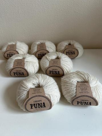Drops Puna wol beige breien haken 7 x Alpacawol beschikbaar voor biedingen