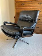 Vintage design King Chair draaifauteuil leer, Huis en Inrichting, Fauteuils, Ophalen, Minder dan 75 cm, 50 tot 75 cm, Gebruikt