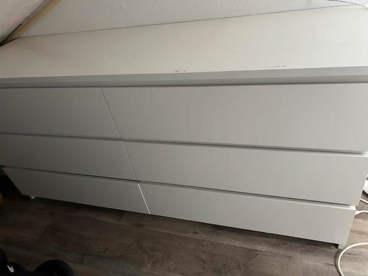 Ikea Malm Ladekast 6 lades wit. Beschadigd, Huis en Inrichting, Kasten | Ladekasten, Zo goed als nieuw, Minder dan 100 cm, 50 tot 100 cm