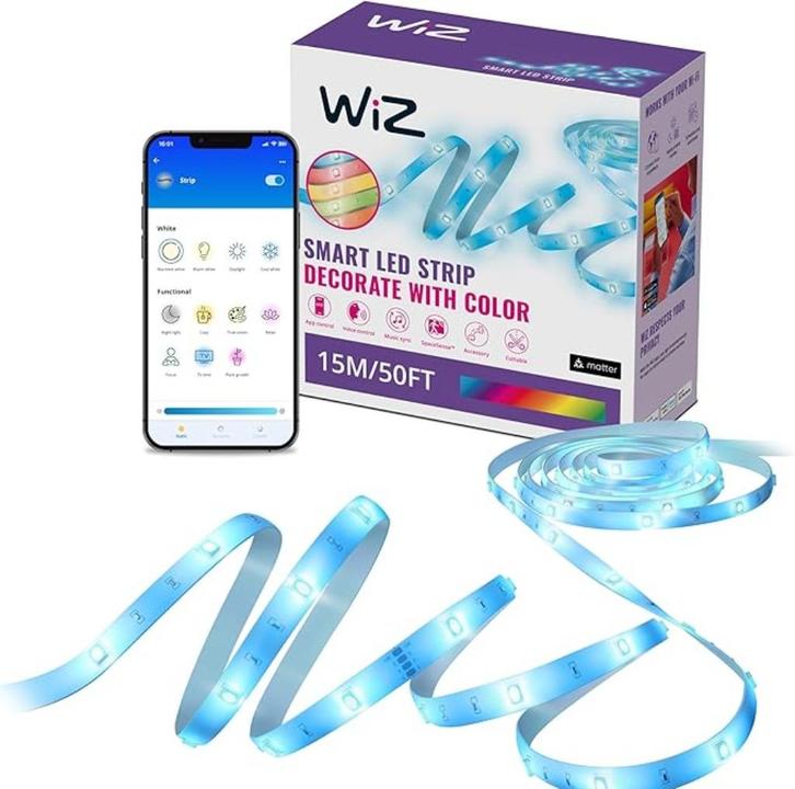 WiZ LED Strip 15 Meter - RGB, Huis en Inrichting, Lampen | Losse lampen, Nieuw, Led-lamp, Minder dan 30 watt, Overige fittingen