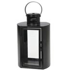 Mooi XL windlicht zwart metaal, Verzenden, Nieuw, Zwart, Metaal