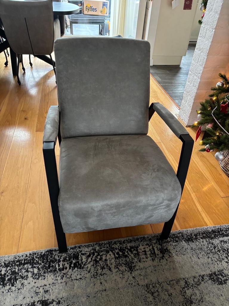 Grijze Fauteuil - Comfortabel en Stijlvol, Gebruikt, Ophalen of Verzenden, Eén, Stof