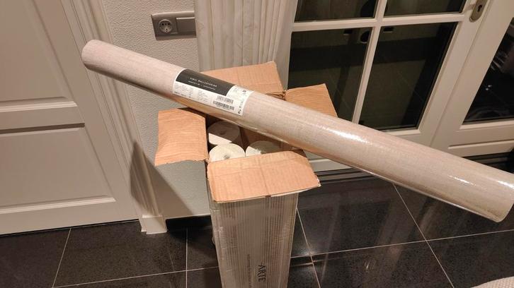 Arte Signature Canvas Linnen Behang 24511, Huis en Inrichting, Stoffering | Behang, Beige, 25 tot 50 m², Ophalen of Verzenden