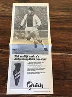 Voetbal reklame Quick Dick van Dijk Ajax 1970, Ophalen of Verzenden, Ajax