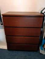 Malm Ikea ladenkast - bruin, Gebruikt, 3 of 4 laden, Minder dan 100 cm, 25 tot 50 cm