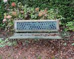 Tuinbank hout en smeedijzer, Tuin en Terras, Tuinbanken, Ophalen, Zo goed als nieuw, Overige materialen