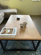Visgraat houten salontafel, Huis en Inrichting, Tafels | Salontafels, Ophalen, Gebruikt, 100 tot 150 cm, Eikenhout