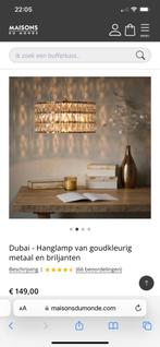 Prachtige gouden hanglamp, Ophalen of Verzenden