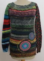 Hippie regenboog kleuren top/trui van Desigual! M, Groen, Maat 38/40 (M), Lange mouw, Zo goed als nieuw