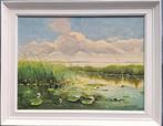 Olieverfschilderij Plas in NOORDEN., Ophalen of Verzenden