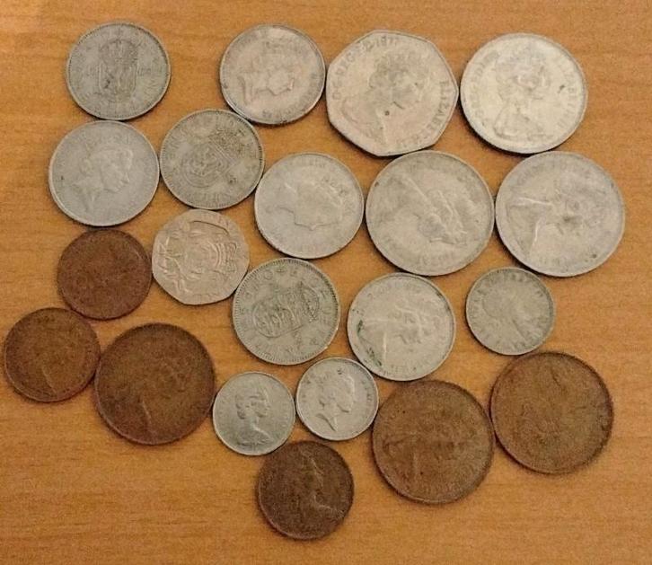 Partij Britse Munten, Postzegels en Munten, Munten | Europa | Niet-Euromunten, Losse munt, Overige landen, Ophalen of Verzenden