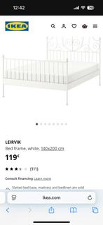 Ikea Leirvik, Ophalen, Wit, Tweepersoons, 140 cm