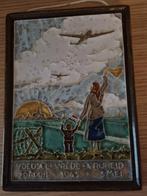 Delfts Tegeltableau - Voedsel, Vrede, Vrijheid, Ophalen of Verzenden