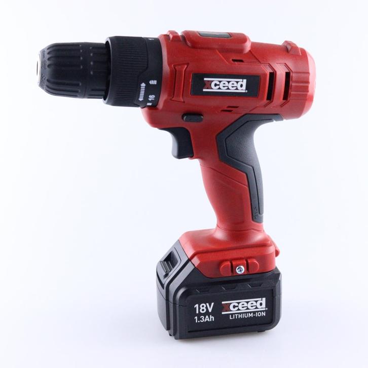 Xceed Accuboormachine EX118CDTG 18V 1x 1,3Ah, Doe-het-zelf en Verbouw, Gereedschap | Boormachines, Zo goed als nieuw