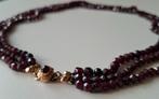 Granaten ketting met gouden slot, Sieraden, Tassen en Uiterlijk, Antieke sieraden, Ophalen of Verzenden, Goud, Ketting
