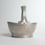 Jugendstil Tinnen, Sierlijke Fruitschaal/mand, Antiek en Kunst, Antiek | Tin, Ophalen of Verzenden