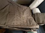 Ikea Bruin stiksel versierd dekbedovertrek 200x200, Bruin, Dekbedovertrek, Tweepersoons, Ophalen of Verzenden
