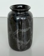 Zwarte Scheurich vaas zwart marmer effect 505-18 W. Germany., Ophalen of Verzenden