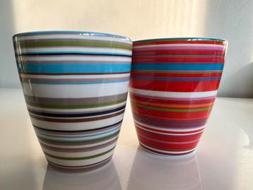 Set 2 Iittala Origo Bekers Rood Wit Blauw Alfredo Häberli beschikbaar voor biedingen