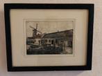 Ets Molen de Gerechtigheid, Katwijk, Antiek en Kunst, Kunst | Etsen en Gravures, Ophalen of Verzenden