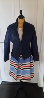 Donkerblauwe lederlook emma college style blazer, Blauw, Ophalen of Verzenden, Zo goed als nieuw, Jasje
