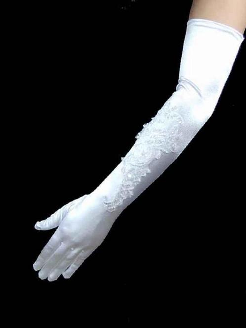 witte handschoenen(u)., Kleding | Dames, Trouwkleding en Trouwaccessoires, Nieuw, Accessoires, Wit, Verzenden