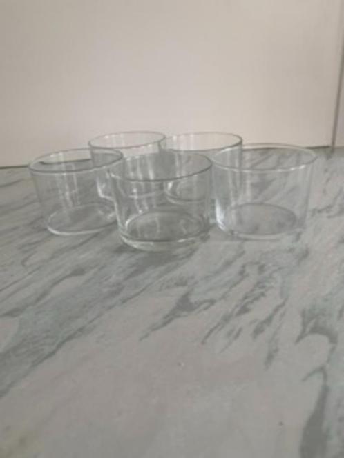 Glazen ronde schaaltjes Tapas bloemetje suikerzakjes kaars 5, Huis en Inrichting, Keuken | Servies, Nieuw, Schaal of Schalen, Overige stijlen