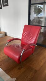 Leren fauteuil, Design, vintage, 75 tot 100 cm, Gebruikt, Leer