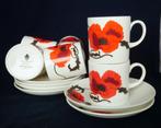 Wedgwood Cornpoppy - kop en schotels met klaprozen, Huis en Inrichting, Keuken | Servies, Ophalen of Verzenden, Porselein, Wedgwood