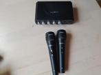 Karaoke Mixer - Nedis- 2 microfoons, Ophalen of Verzenden, Zo goed als nieuw, Complete set